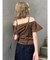 オフショルシャーリングシャツ