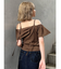 オフショルシャーリングシャツ