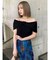 オフショルダーツイストニット