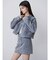 フロッキーデニムミニスカート【セット販売対象】