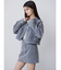 フロッキーデニムミニスカート【セット販売対象】
