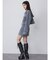 フロッキーデニムミニスカート【セット販売対象】