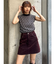 フロッキーデニムミニスカート【セット販売対象】