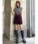 フロッキーデニムミニスカート【セット販売対象】