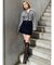 フロッキーデニムミニスカート【セット販売対象】