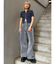 フロッキーバレルレッグデニム