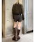 リブニットパンツ