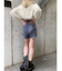 リブニットパンツ