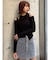 ショルダーカットリブニット