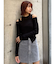 ショルダーカットリブニット