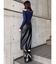 ZIPスリットフェイクレザースカート