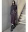 ZIPスリットフェイクレザースカート