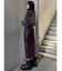 ZIPスリットフェイクレザースカート