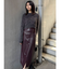 ZIPスリットフェイクレザースカート