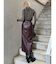 ZIPスリットフェイクレザースカート