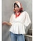 ギャザースリーブブラウス