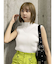ハイネックノースリーブニット