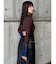 フレアスリーブアクセントニット