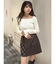 ヴィンテージライクパッチワークミニスカート
