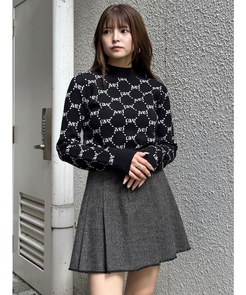 モノグラムバイカラーニット｜ムルーアの通販｜&mall（アンド