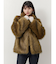 【選べるセット対象】フェイクファーラインジャガードコート