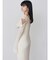 バイカラークロシェニットワンピース