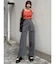 スクエアキーネックリブニットタンク