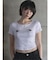 【Opening Project】W Squareneck Cropped Symbol T Shirt