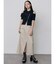 ショルダーカットZIPハーフニット