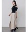 ショルダーカットZIPハーフニット