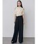 ショルダーカットZIPハーフニット