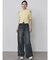 ショルダーカットZIPハーフニット