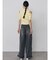 ショルダーカットZIPハーフニット