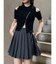 ショルダーカットZIPハーフニット