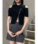 ショルダーカットZIPハーフニット