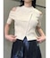 ショルダーカットZIPハーフニット