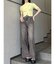 ショルダーカットZIPハーフニット