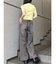 ショルダーカットZIPハーフニット