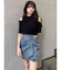 アシメタックデニムミニスカート