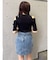 アシメタックデニムミニスカート