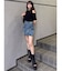 アシメタックデニムミニスカート