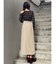 フェイクレザーベルトZIPスカート