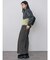 ストライプフリンジハイウエストデニムパンツ