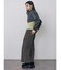 ストライプフリンジハイウエストデニムパンツ