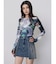 レイヤードライクデニムミニスカート