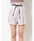 レザーライクリボンショートパンツ