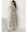 バックリボンプリントワンピース