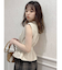 デニムフリルペプラムトップス