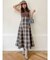 【WEB限定】チェックノースリーブコルセットワンピース