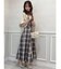 【WEB限定】チェックノースリーブコルセットワンピース
